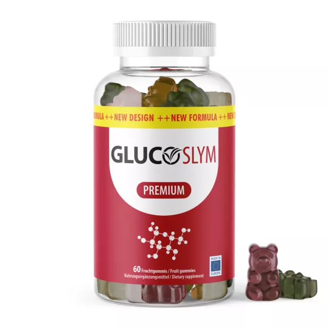 GlucoSlim Gummibärchen - leckere Gummibärchen mit Pflanzenaroma - 60 Stück