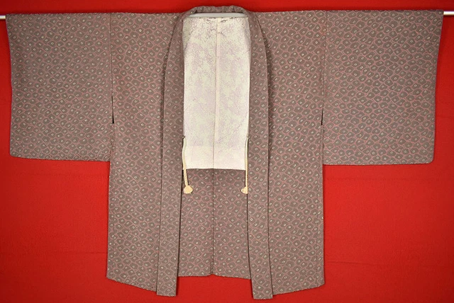 Vintage Japanese Kimono Silk Antique BORO HAORI Kusakizome Dyed/A700/570