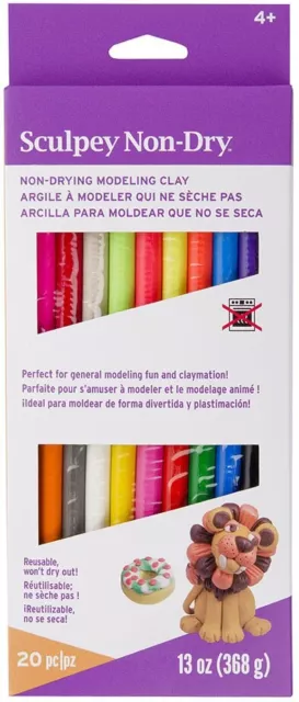 Arcilla de modelado sin endurecimiento en forma de EZ 13 OZ 20/paquete surtido - NDC20