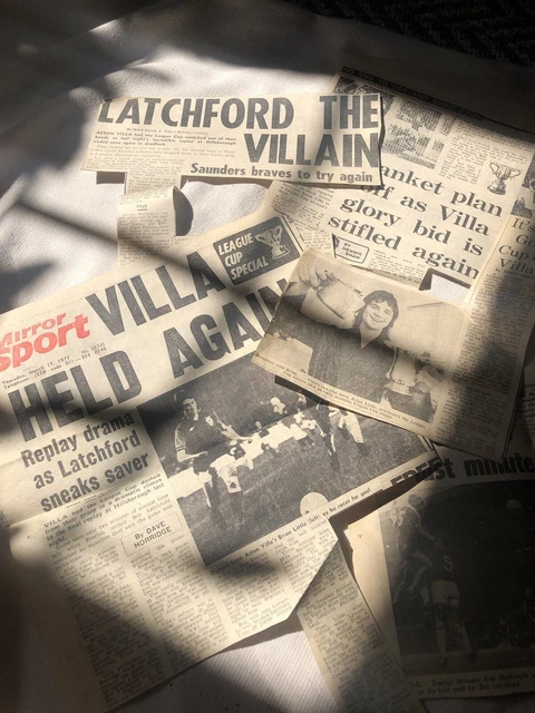 Aston Villa League Cup 1977 rapporti giornali Hillsborough Old Trafford