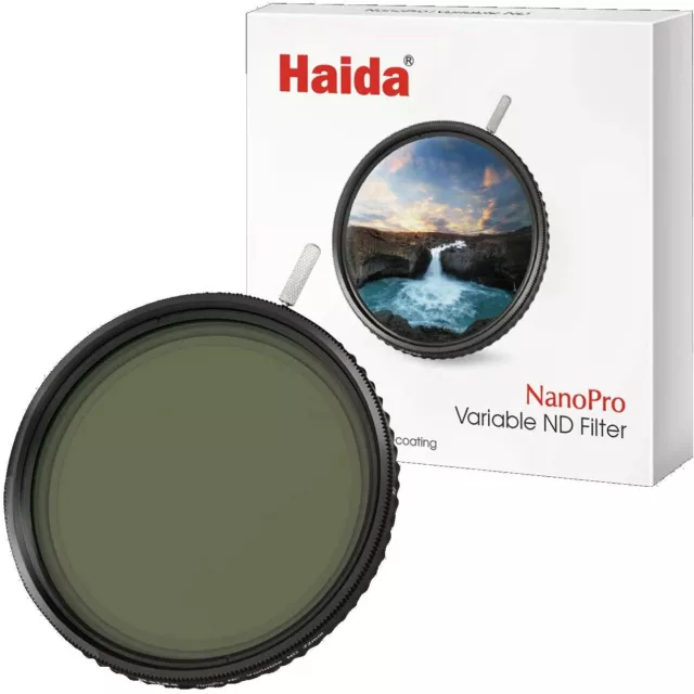 Haida 55mm NanoPro Variable Neutral Density 1.2 to 2.7 Filter (4 to 9-Stop)