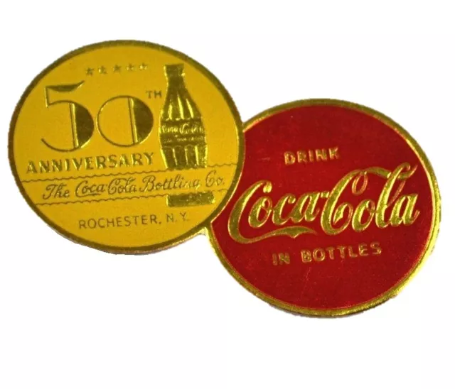Vintage Coca-Cola Coke USA Rochester N.y. 50th Anniversaire Autocollant Sticker