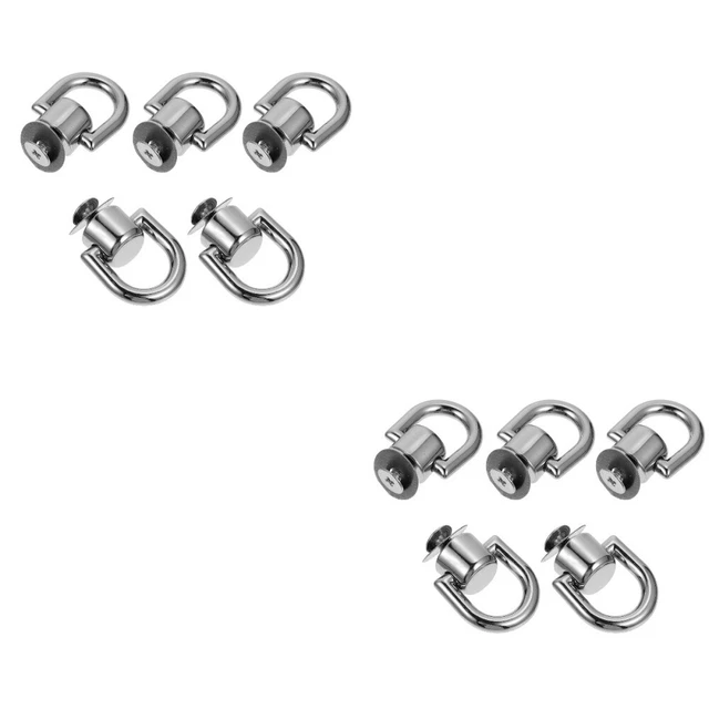 10 Pcs Luggage Buckle Purse Nail Rivets DIY Buckles Shape Ring Bag Chain Holder