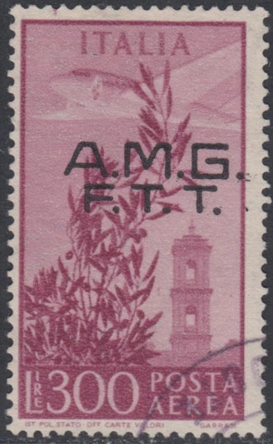 Italy Trieste A (AMG-FTT) - Definitive Air Mail Sassone n.A14  used very fine