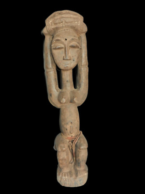 Baule Maternity Figure - African tribal art - Statue Cote d'Ivoire