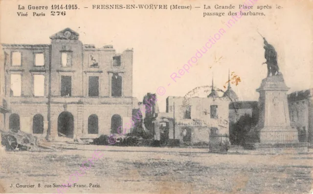 CPA 55160 FRESNES EN WOËVRE Large place after the passages of the barbarians ca1915