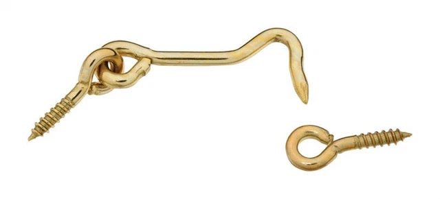 National Hardware N118-117 Solid Brass V2001 General Purpose Hook & Eye 2 L in.