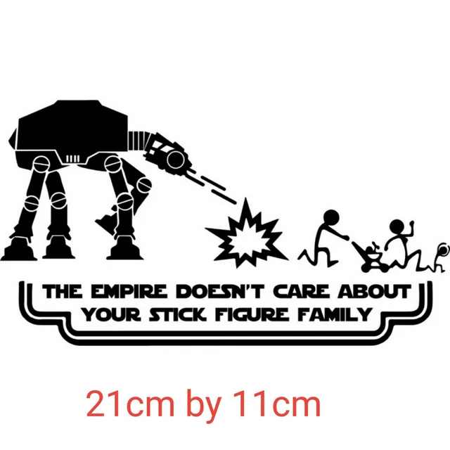STAR WARS VS Stick Figure Family Vinyl Decal Sticker Car Van Truck