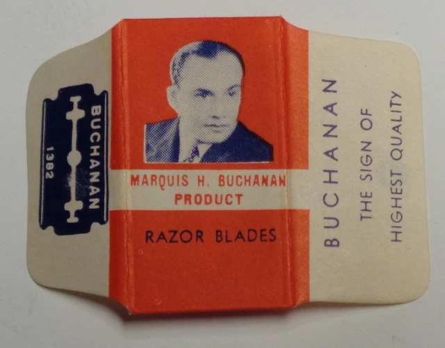 Vintage Razor Blade MARQUIS BUCHANAN One Wrapped Blade VERY RARE