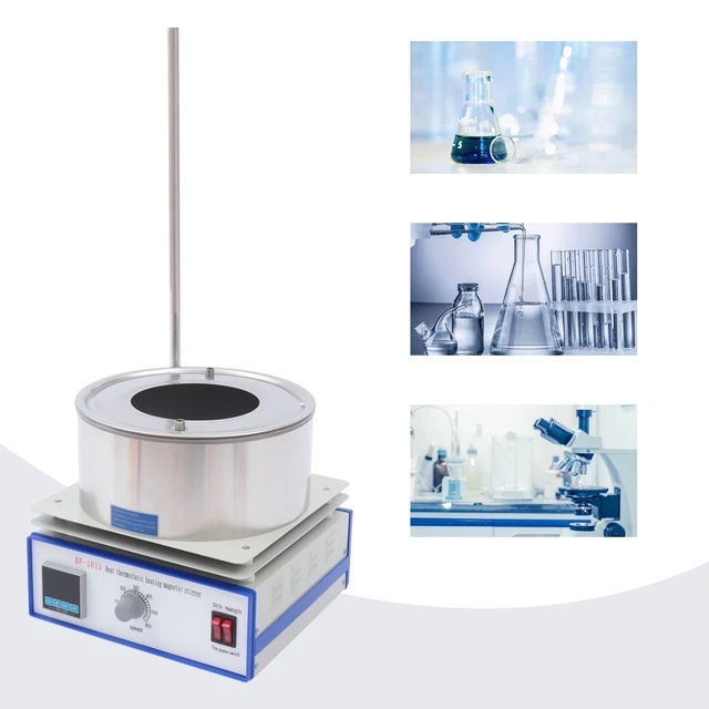 2000ml Magnetic Stirrer Heating Pot Digital Hotplate Mixer Stir Bar 390°C 110v