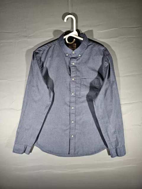 Old Navy Shirt Men's Medium Gray Long Sleeve Button Down