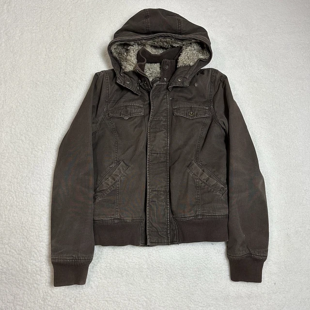 TNA ARITZIA MAVERICK Washed Brown Canvas Bomber Jacket Y2K Grunge Bella Swan M 42.90 PicClick