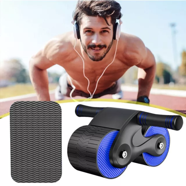 Automatic Rebound AB Roller Exercise Wheel Abdominal Wheel Anti Slip Fitness Gym 3