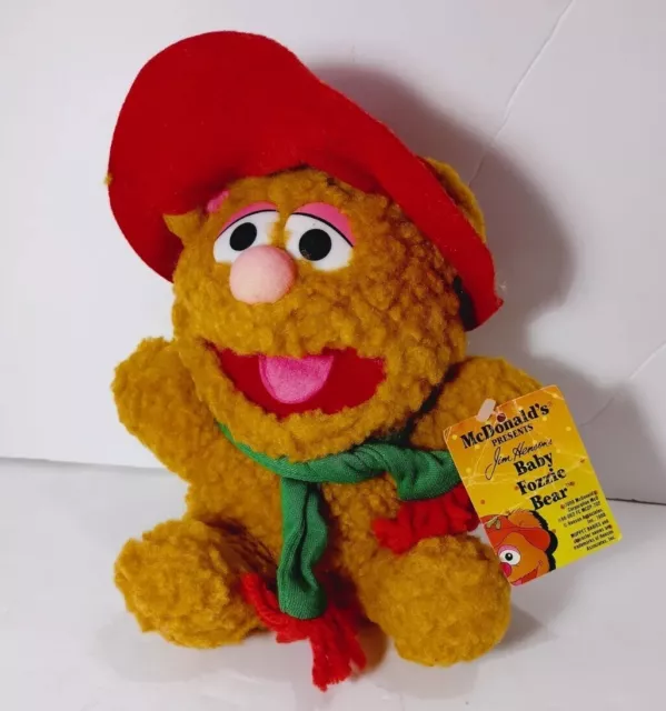 Vintage McDonalds Baby Fozzie Bear Plush Jim Henson Muppet Babies 1988 with Tag