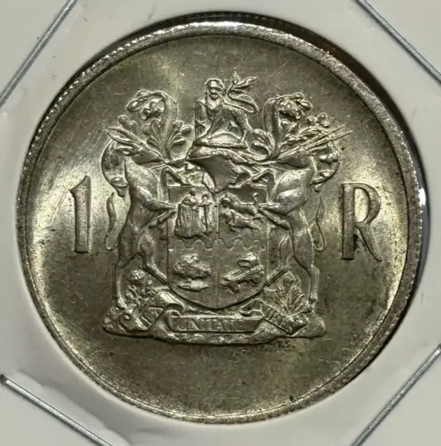 1969 South Africa 1 Rand Dr. T.E. Dönges 0.800 Silver Coin Scarce