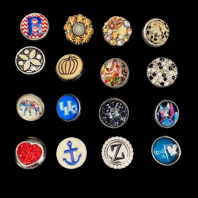 Lot of 16 Button Snaps 8 Gingersnaps 8 Off Brand Various Designs