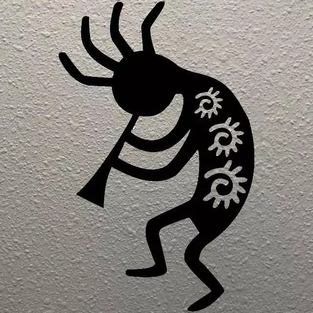 Kokopelli Matte Black Metal Wall Art Skilwerx 9 X 6 Southwest 4