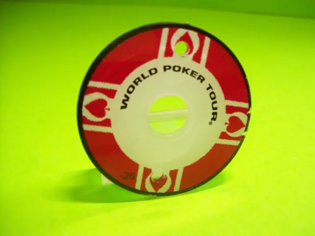 World Poker Tour Original UNUSED Pinball Machine Plastic Game Red Poker Chip