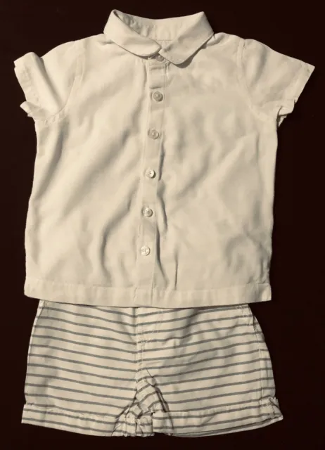 Baby Boys M&S Shorts & Shirt 6-9 months