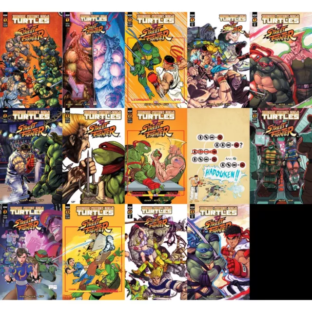 TMNT Vs Street Fighter 1 Cover A B C Variant Set or 1:25 1:50 Options 2023  NM