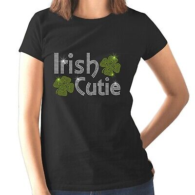 Giorno di San Patrizio Irlandese Cutie Strass Donna T Shirt - Irlanda - Any