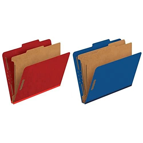 Pendaflex® Classification Folders Standard 1 Divider Embedded Fasteners 2/5 C...
