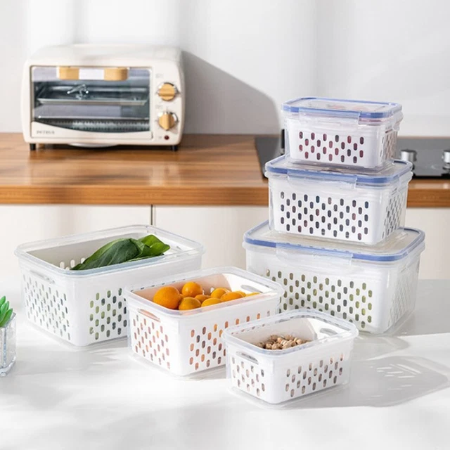 Cesta de drenaje funcional de doble capa para ajustes de cocina organizados y ordenados
