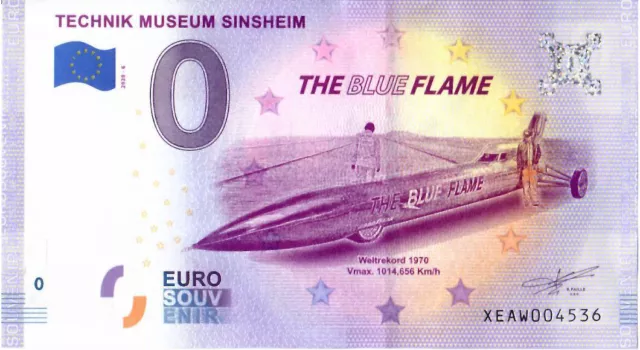 0 Euro Schein Deutschland 2020 · Technik Museum Sinsheim · The Blue Flame