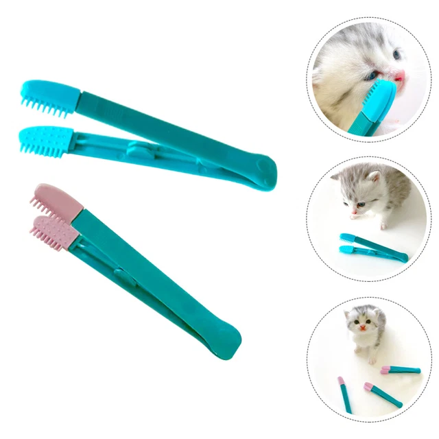 2pcs chaton Brosse de nettoyage pour yeux Cat déchirure Brosse de nettoyage