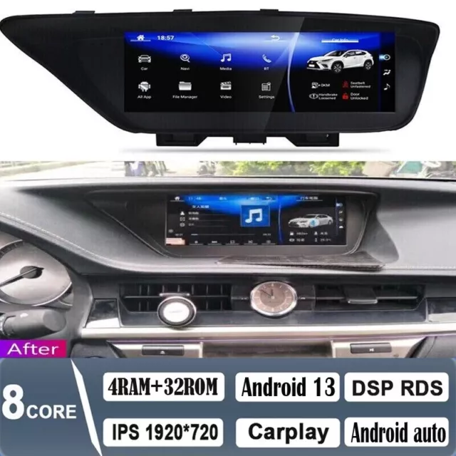 10.2" Android Navigation Car Gps Stereo Radio Wifi For Lexus Es Es350 Es300h
