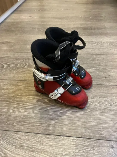 Salomon T2 Kinder Ski-Schuhe Größe 18/240mm Sohlenlänge