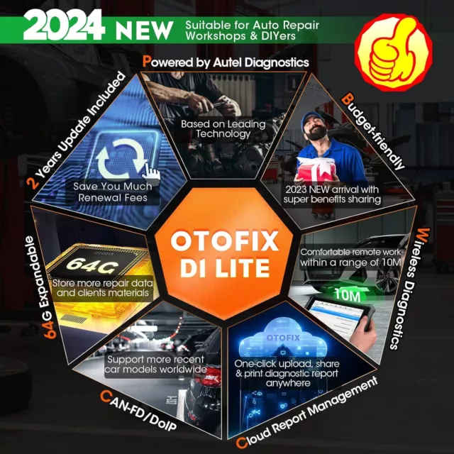 2024 OTOFIX D1 Lite Bidirectional Scanner Full System Diagnostic Key Coding Tool 3