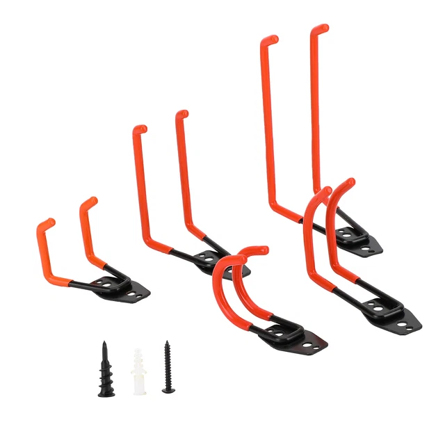 5PCS Heavy Duty Storage Hooks Double Wall Mount Garage Organization Tools YU