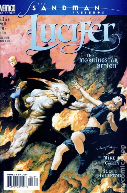 Sandman Presents Lucifer #3 FN- 5.5 1999 Stock Image Low Grade