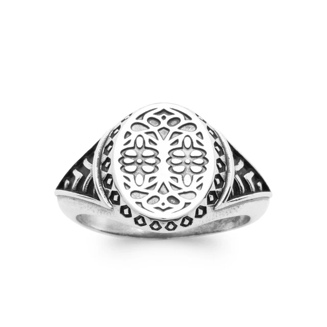 Pendentif Or Homme Bague Pour Homme Ovale Fleur De Lys - Main Image