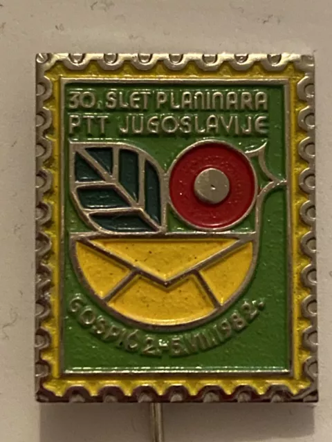 Anstecknadel Bergsteigen 30 Slet Planinara PTT Jugoslavije - Gospić 1982