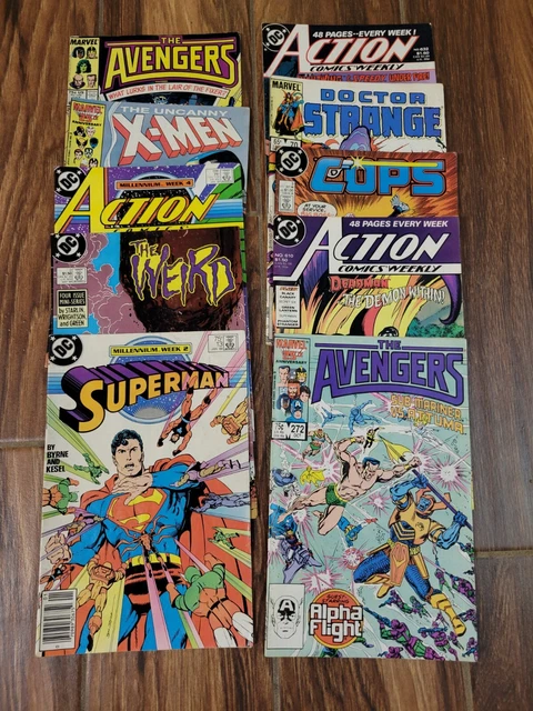 Vintage Comic Book Lot Of 10 Various (See Description) DC Marvel Lot L