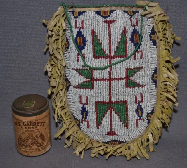 NATIVE AMERICAN AUTHENTIC Antique Sioux Beaded Bag; Circa 1880! $2,100. ...