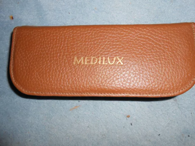 Altes Otoskop von Medilux aus Metall mit Lederetui