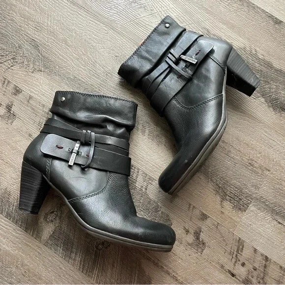 PIKOLINOS ANKLE BOOTS Womens 8.5 Verona Black Shoes Leather Strap Western 45.00 PicClick