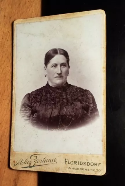 Frau - Portrait / CDV Atelier Fortuna Wien Floridsdorf