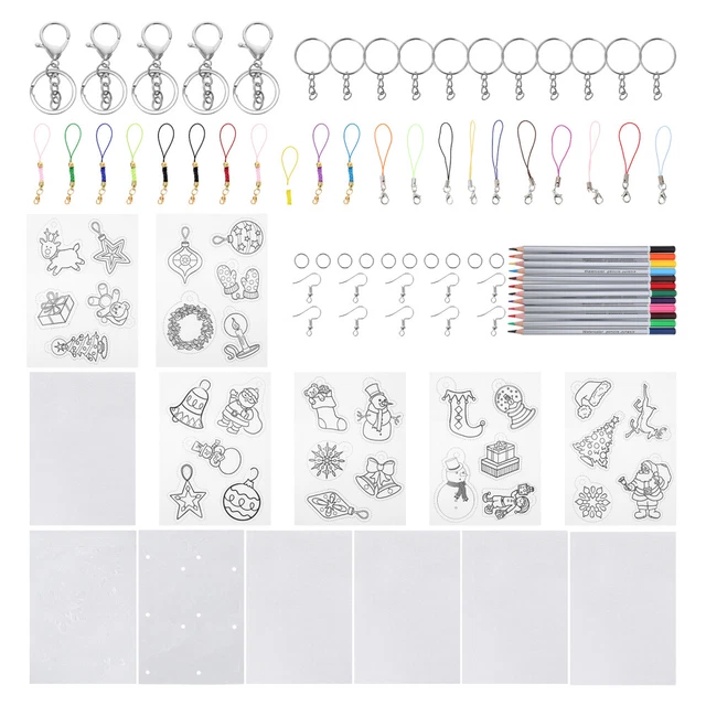 Shrink Swivel Snap Hook Christmas Diy Heat Shrink Blank Shrinky Art Paper
