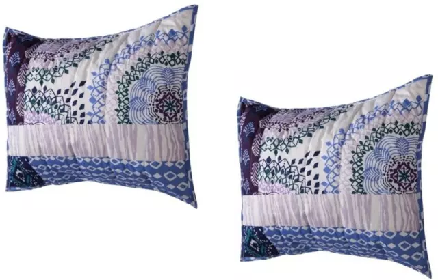 Set of 2 Xhilaration Patchwork Quilt Pillow Shams - Standard/Queen (20 x 26) NEW