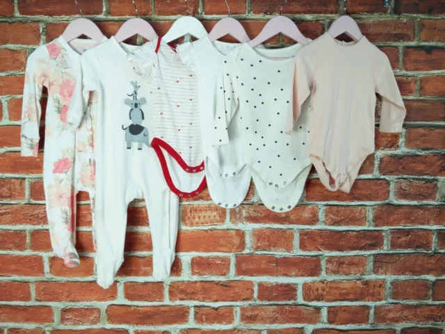 Girls Bundle Aged 9-12 Months Next Mothercare Vest Babygrow Sleep Suit 80Cm