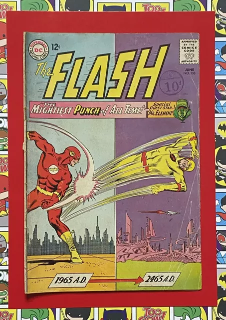 THE FLASH #153 - JUN 1965 - 3rd REVERSE-FLASH APPEARANCE - VG (4.0) CENTS COPY!