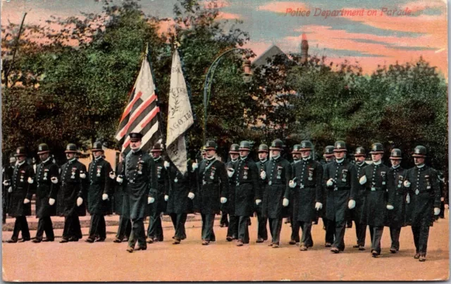 Postcard Police Department on Parade in Chicago, Illinois~3198