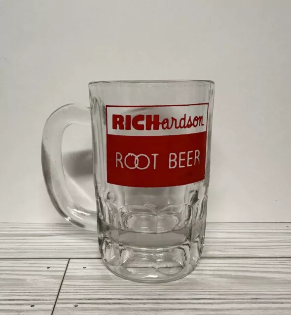 Vintage Richardson Root Beer Heavy Glass Mug