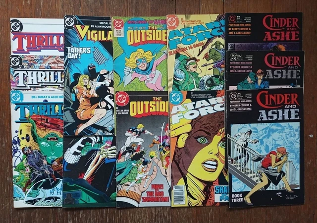 Mixed Lot Of 12 DC Comic Books (Atari Force, Vigilante, The Outsiders, Thriller)