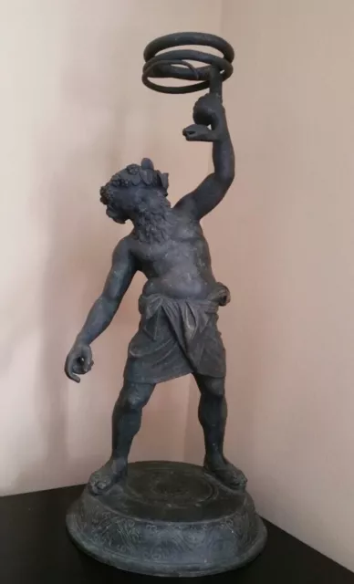 Grand Tour Antique Bronze Statue Of Silenius or Bacchus 24" Grand Tour Antique Bronze Statue Of Silenius or Bacchus 24"