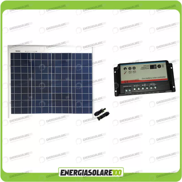 Kit caravana furgoneta roulote panel solar 50W 12V Regulator de carga 10A Regduo